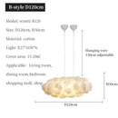 Modern Cloud LED Pendant Light for Living Room Dining Bedroom by Ljojo