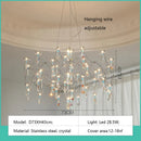 Luxury Blue Crystal Chandelier LED Pendant Light Modern Art Design Ljojo