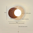 Ljojo LED Wall Lamps: Nordic Minimalism Bedroom & Living Room Light, Yellow Travertine