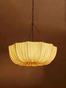 Ljojo Minimalist Retro Fabric Pendant Light Modern Chandelier for Living Room Dining Bedroom