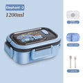 Ljojo 3 Grid Fruit Cartoon Lunch Box for Kids, Multi-function Organizer
