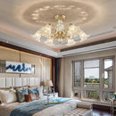 Ljojo Luxury Crystal Living Room Chandelier - Modern Glass Ceiling Light Fixture