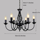 Black Iron Nordic Style Chandelier for Modern Living Room by Ljojo