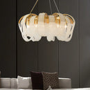 American Postmodern Light Luxury Tassel Crystal Chandelier for Dining Room by Ljojo