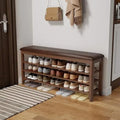 Ljojo™ Adjustable Height Shoe Bench with Leather Cushion