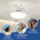 LED Fan Light for Living Room 3-speed Adjustable 42/52CM - Ljojo