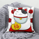 Ljojo Lucky Cat Japanese Style Sofa Bed Pillow Cover: Mount Fuji Japanese Art