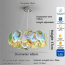 Nordic Green Glass Chandelier Luxury LED Pendant Light Dining Room Living Room Decor Ljojo