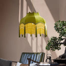 French Green Velvet Dining Room Chandelier Luxe Living Tassel Lamp by Ljojo