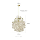 Ljojo Shell Chandelier Pendant Lamp for Living Dining Bedroom - Elegant Boho Hanging Light