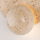 Ljojo LED Pull Chain Wall Light Yellow Travertine Stair Lamp