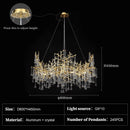 Luxury Gold Tree Branch Teardrop Crystal Chandelier Modern LED Home Decor by Ljojo