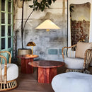 Ljojo Wabi-sabi Umbrella Fabric LED Pendant Lights Modern Chandeliers Fixtures