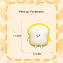 Cartoon Toast Bread LED Night Light Touch Sensor USB Rechargeable Mobile Phone Holder Ljojo