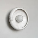 Modern Minimalist Round Jade Stone LED Wall Pendant Light Hanging Lamp by Ljojo