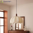 Japanese Wabi Sabi LED Pendant Light for Home Decoration | Fabric Fruit Disk-Shaped Chandelier by Ljojo