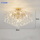 Ljojo Luxury Crystal Chandelier LED Ceiling Light for Living Room Dining Bedroom