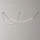 Nordic Line Black Chandelier: Modern LED Pendant Light for Dining Room by Ljojo