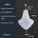 American Retro Crystal Chandelier Gold/Chrome for Living Room - Ljojo Luxury Home Decor Lighting
