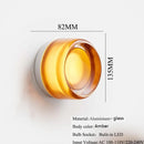 Round Glass LED Wall Lamp Sconce Light for Bedroom Living Room by Ljojo