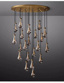 Ljojo Modern E14 Water Droplets Crystal Chandelier for Living Rooms and Hotels