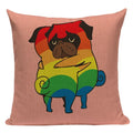 Ljojo Love Pug Dog Cushion Cover Sleep Dog Throw Pillow Case