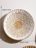 Boho Hand Woven Wall Basket for Home Decor by Ljojo™