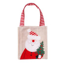 Christmas Candy Bag with Snowman & Santa Claus Pattern by Ljojo - Festive Tote Bag