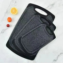 Ljojo Marble Pattern PP Cutting Board Set - 3 Piece Kitchen Fruit Cutting Board Kit