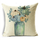 Big Blue Pumpkin Bike White Pillowcase Set for Home Decor - Ljojo