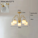 Lily Of The Valley Flower Copper Chandelier - Modern Minimalist Bedroom Hanging Lamp by Ljojo