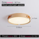 Ceiling Lamps Japanese Creative Walnut Bedroom Lamp Modern Round Lamp by Ljojo
