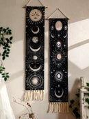 Ljojo™ Moon Phase Celestial Wall Hanging Tapestry with Tassel