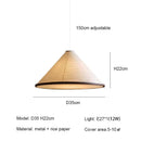 Wabi Sabi Triangular Rice Paper Pendant Lights by Ljojo - Japanese Home Lighting Chandeliers
