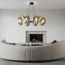 LED Chandelier Glass Pendant Light Retro Nordic Suspension Lamp for Kitchen Island Ljojo