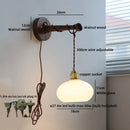Ljojo LED Wall Mirror Lights with Switch - Modern Wooden Indoor Lamp