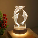 3D Dolphin Night Light - Warm LED for Bedroom and Living Room Decor, Ideal Gift by Ljojo