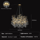 Luxury Gold Tree Branch Teardrop Crystal Chandelier Modern LED Home Decor by Ljojo