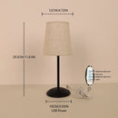 Fabric Table Lamp Warm Light LED Modern Minimalist Home Decor Ljojo Aesthetically Pleasing Lighting