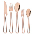 Gold Cutlery Set Stainless Steel Dinnerware Ljojo Tableware Party Kitchen Flatware