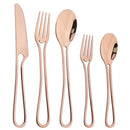 Gold Cutlery Set Stainless Steel Dinnerware Ljojo Tableware Party Kitchen Flatware