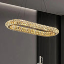 Crystal Living Room Pendant Light Luxury Circular Artistic Chandelier Ljojo