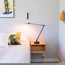 Industrial Black/Chrome LED Mechanical Rocker Arm Adjustable Desk Light for Bedroom and Study by Ljojo