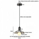 Ljojo LED Pendant Lamp with Bulgari Stone Decoration for Home Décor