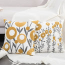 Boho Floral Tufted Cotton Throw Pillow Cover for Couch and Bed by Ljojo