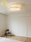 French Design Cream Wind LED Ceiling Light Modern Medieval Fabric Art Decorative Lamp Ljojo