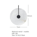 Ljojo Marble Circular Wall Lamp Nordic Minimalist LED Lights