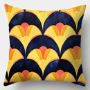 Ljojo Maple Leaf Checkered Printed Sofa Pillow Cover Set, 17.7" x 17.7", Home Decor
