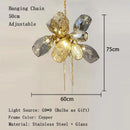 Gold LED Glass Hanging Chandelier - European High-end Ceiling Decor by Ljojo