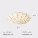 Minimalist Silk Led Ceiling Lamps for Bedroom | Creative Round Ceiling Light by Ljojo